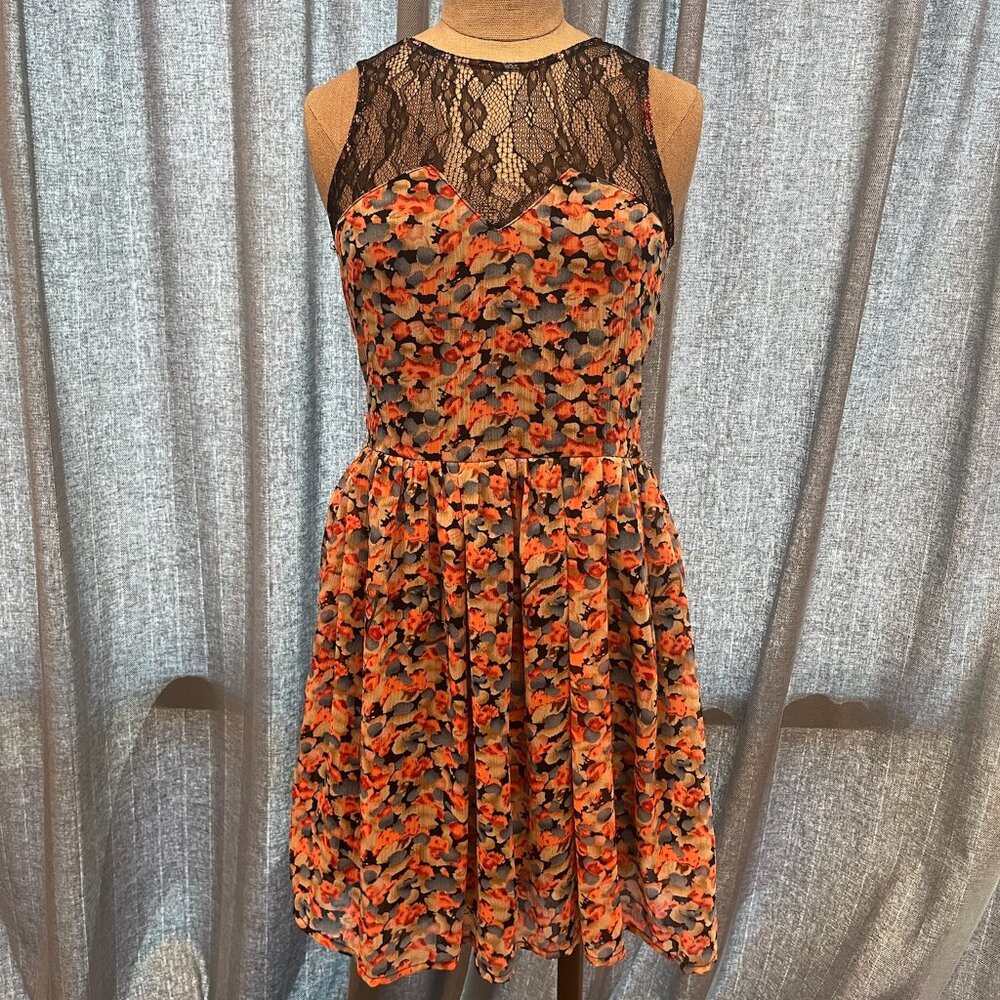 BSK Collection Lace and Floral Dress